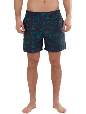 Fundango Bono Print Boardshort férfi boardshort kék színben 1