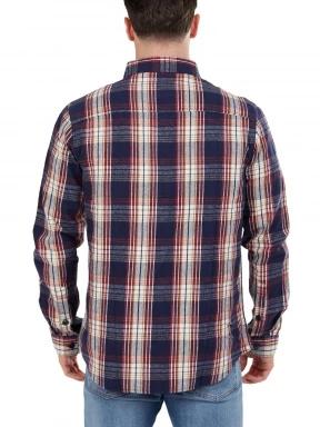Fundango Harris Shirt férfi hosszú ujjú ing sötétkék színben 3