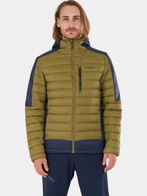 Fundango Matt Hooded Jacket férfi steppelt átmeneti kabát zöld színben 1