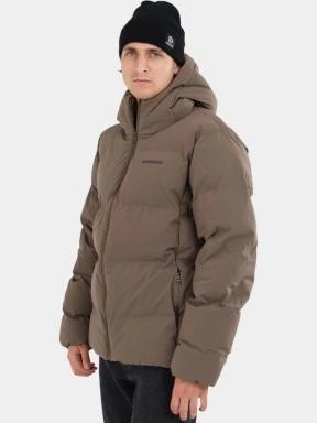 Fundango Newport Puffer Jacket férfi steppelt télikabát barna színben 1