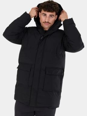 Fundango Nordvik Parka Jacket férfi steppelt télikabát fekete színben 1