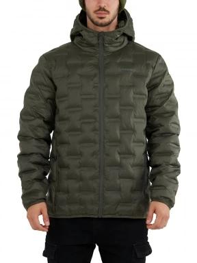 Fundango Smoke Hooded Jacket férfi utcai kabát oliva színben 1