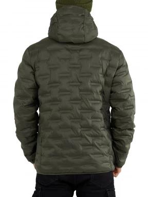 Fundango Smoke Hooded Jacket férfi utcai kabát oliva színben 3