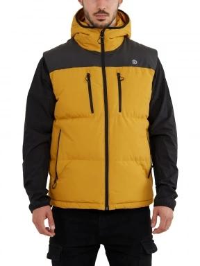 Fundango Laurel Padded Vest férfi mellény sárga színben 1