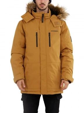 Fundango Spirit Parka Jacket férfi télikabát barna színben 1