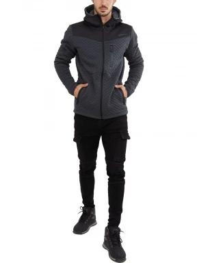 Fundango Ashford Insulated Fleece Jacket férfi polár pulóver fekete színben 3
