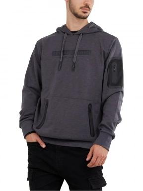 Fundango Force Tech Pullover férfi pulóver szürke színben 1