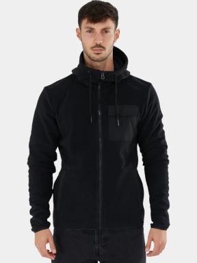 Fundango Nestor Fleece Jacket férfi polár pulóver fekete színben 1