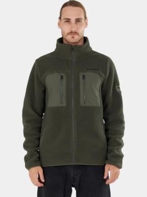 Fundango Haven Hybrid Jacket férfi pulóver zöld színben 1