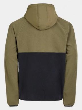 Fundango Carlos Fleece Pullover férfi kapucnis pulóver zöld színben 3