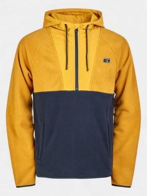 Fundango Carlos Fleece Pullover férfi kapucnis pulóver sárga színben 1
