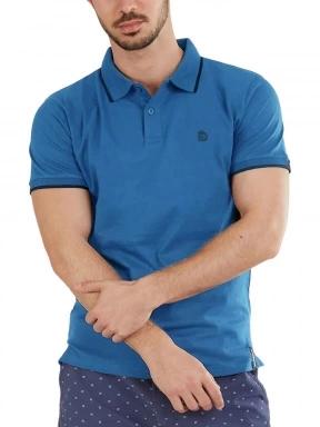 Fundango Incognito Mono Poloshirt férfi galléros póló kék színben 1