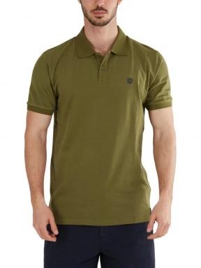 Fundango Incognito Mono Poloshirt férfi galléros póló oliva színben 1