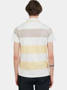 Fundango Incognito Stripe Poloshirt férfi galléros póló sárga színben 3