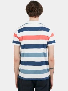 Fundango Incognito Stripe Poloshirt férfi galléros póló piros színben 3