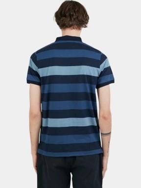 Fundango Incognito Stripe Poloshirt férfi galléros póló sötétkék színben 3