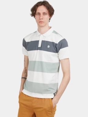 Fundango Incognito Stripe Poloshirt férfi galléros póló zöld színben 1