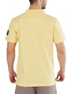 Fundango Molton Poloshirt férfi galléros póló sárga színben 3