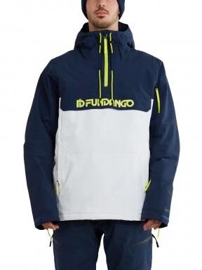 Fundango Burnaby Logo Anorak férfi síkabát fehér színben 1