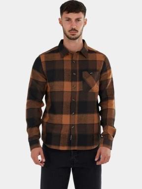 Fundango Harris Shirt férfi hosszú ujjú ing barna színben 1