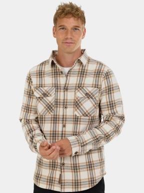 Fundango Roddy Lined Shirt férfi ingkabát homok színben 1