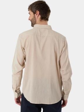 Fundango Ronan Shirt férfi hosszú ujjú ing homok színben 3