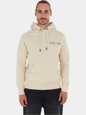 Fundango Talis Hooded Sweatshirt férfi kapucnis pulóver homok színben 1