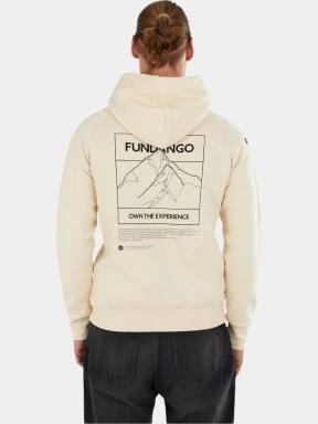 Fundango Talis Hooded Sweatshirt férfi kapucnis pulóver homok színben 3