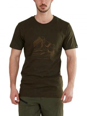 Fundango Legend T-shirt férfi rövid ujjú póló oliva színben 1