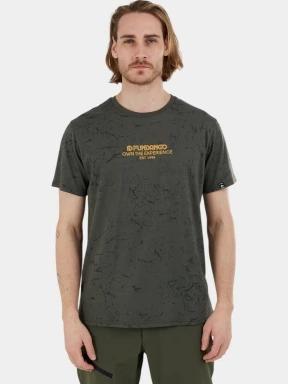 Fundango Theory T-shirt férfi rövid ujjú sport póló oliva színben 1