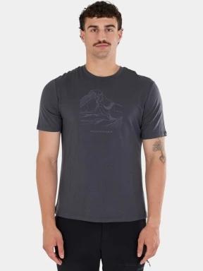 Fundango Wanaka Merino T-shirt férfi rövid ujjú póló szürke színben 1