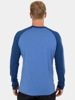Fundango Rotorua Merino Longsleeve férfi aláöltöző felső kék színben 3