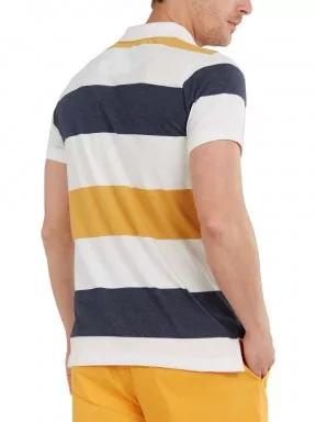 Fundango Incognito stripe Poloshirt férfi galléros póló fehér színben 3