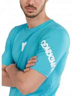Fundango Manado Rashguard férfi rövid ujjú lycra kék színben 1