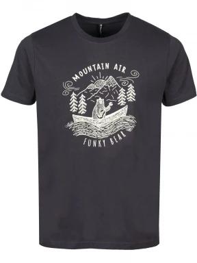 Fundango Basic - T Logo-2 T-shirt bagossy rövid ujjú póló fekete színben 1