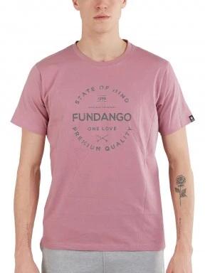 Fundango Basic - T Logo-4 T-shirt férfi rövid ujjú póló lila színben 1