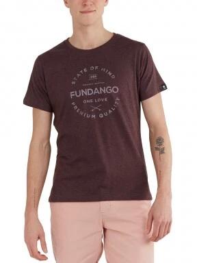 Fundango Basic - T Logo-4 T-shirt férfi rövid ujjú póló piros színben 1
