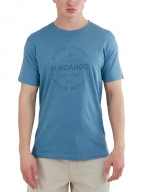 Fundango Basic - T Logo-4 T-shirt férfi rövid ujjú póló kék színben 1