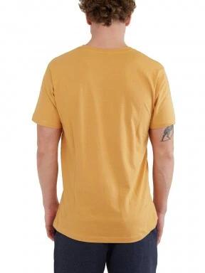 Fundango Basic - T Logo-4 T-shirt férfi rövid ujjú póló sárga színben 3
