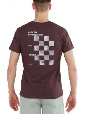 Fundango Basic - T Logo-7 T-shirt férfi rövid ujjú póló piros színben 3