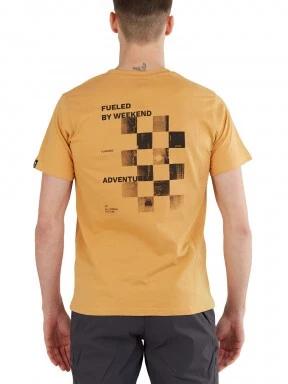 Fundango Basic - T Logo-7 T-shirt férfi rövid ujjú póló sárga színben 3