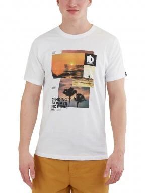 Fundango Basic - T Logo-9 T-shirt férfi rövid ujjú póló fehér színben 1