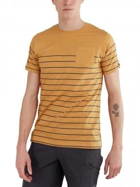 Fundango Jaggy Pocket T-shirt férfi rövid ujjú póló sárga színben 1