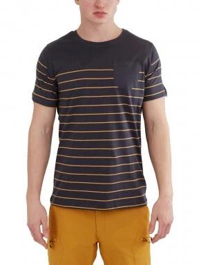 Fundango Jaggy Pocket T-shirt férfi rövid ujjú póló szürke színben 1