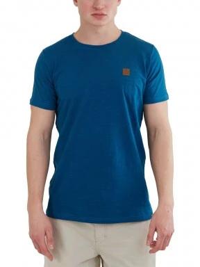 Fundango Jaggy Structured T-Shirt férfi rövid ujjú póló kék színben 1