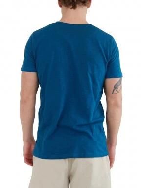 Fundango Jaggy Structured T-Shirt férfi rövid ujjú póló kék színben 3