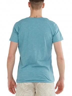 Fundango Jaggy Structured T-Shirt férfi rövid ujjú póló zöld színben 3