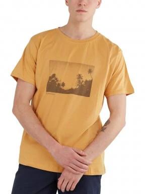 Fundango Talmer T-shirt férfi rövid ujjú póló sárga színben 1