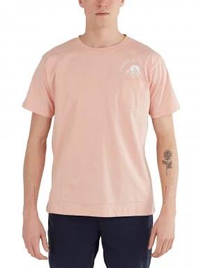 Fundango Talmer Pocket T-shirt férfi rövid ujjú póló rózsaszín színben 1