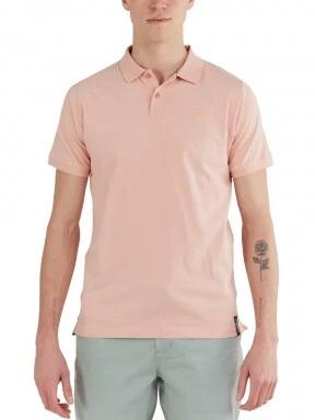 Fundango Incognito Mono Poloshirt férfi galléros póló rózsaszín színben 1